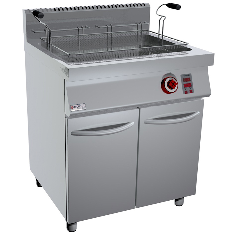 Friggitrice professionale a gas rapid con 1 vasca da 45L