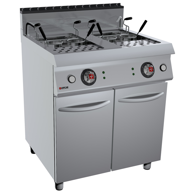 Cuocipasta professionale elettrico 2 vasche 2x30L, stile 700